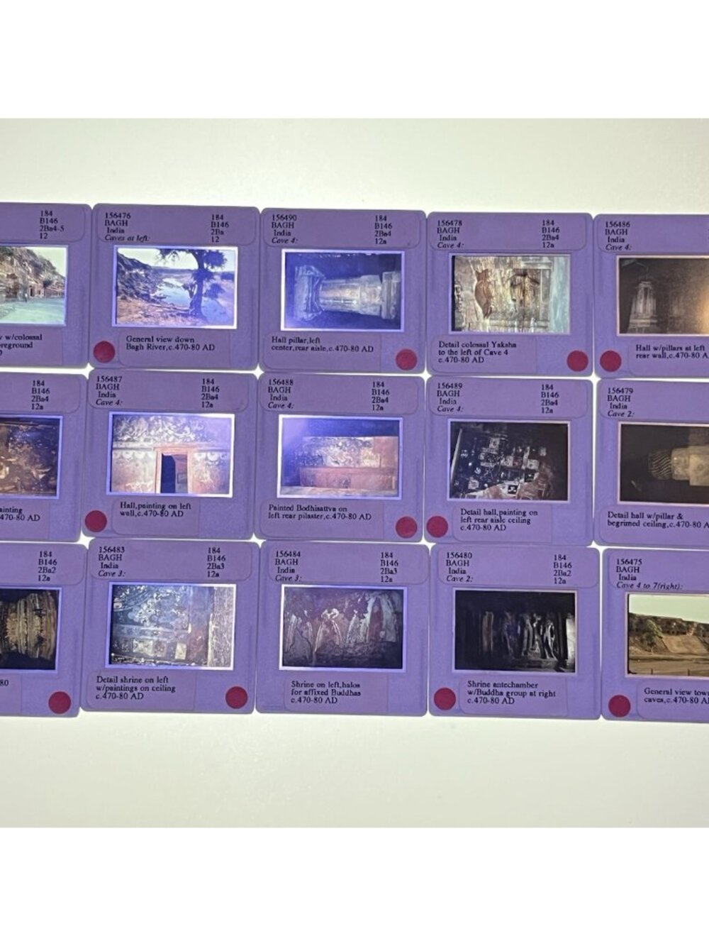15 Vintage Bagh Caves Ancient India UCI Visual Resources Coll 35mm Slides (H)